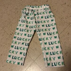 Saint Patrick’s day pants.